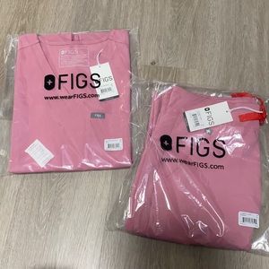 Figs Chalk pink scrubs set XS